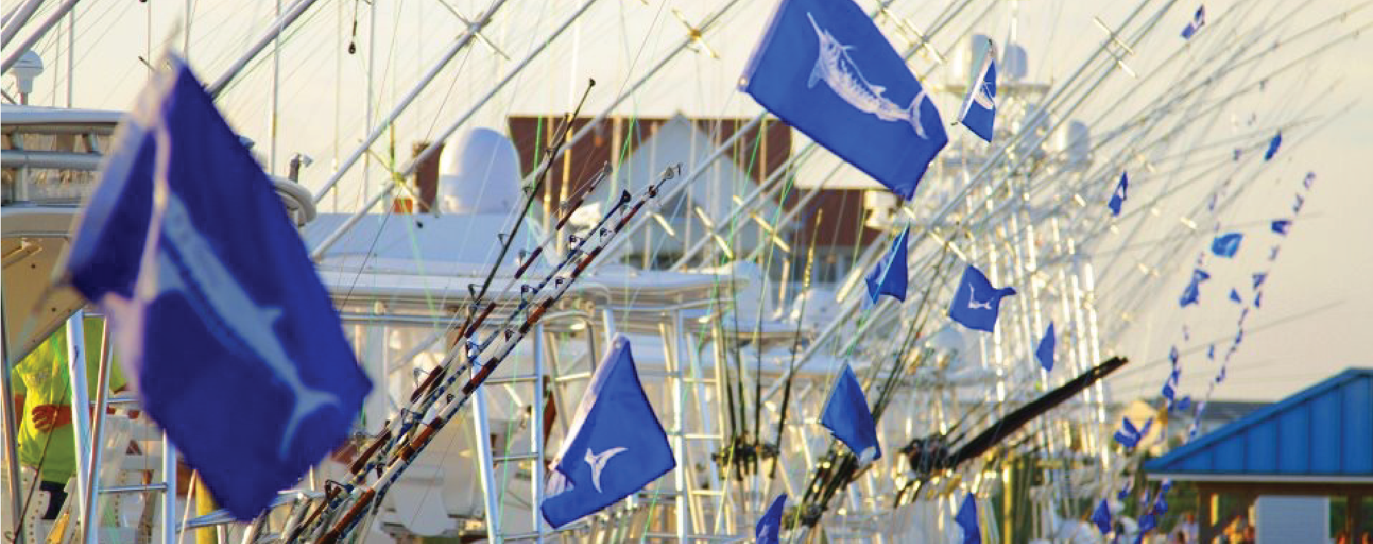 Fishing Boats Flying Marlin Flags